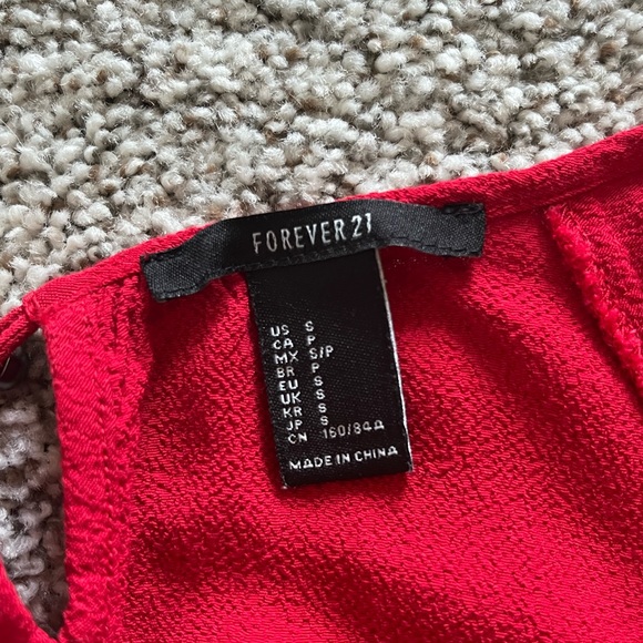 Forever 21 Flowy Red Shirt - Picture 3 of 3